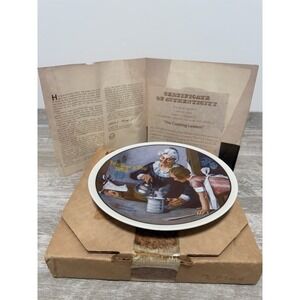 Norman Rockwell Decorative Collector Plate Mothers Day 1982 The Cooking‎ Lesson